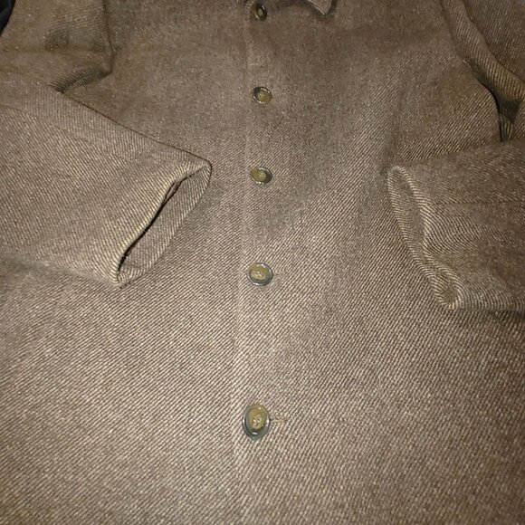 Lauren Ralph Lauren Brown Wool Blend Overcoat With Button Front Lined Interior - Picture 14 of 16